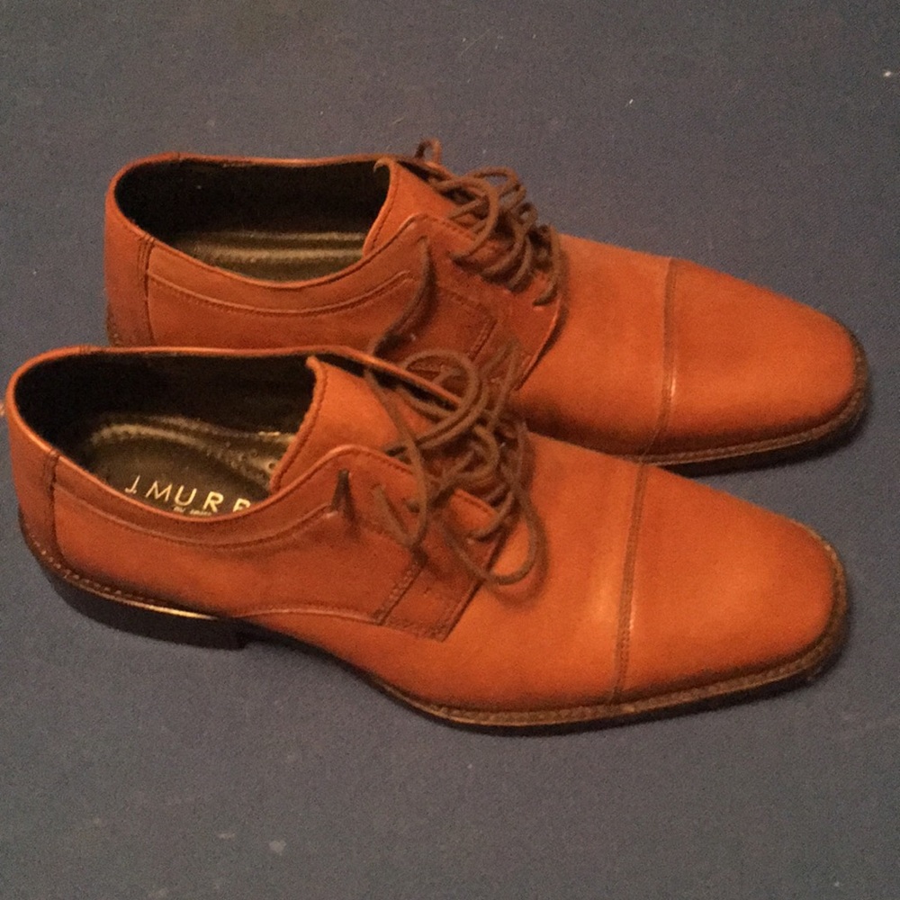 Johnston and Murphy brown cap toe dress shoe